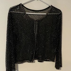 Sparkly bead chic long sleeve bolero